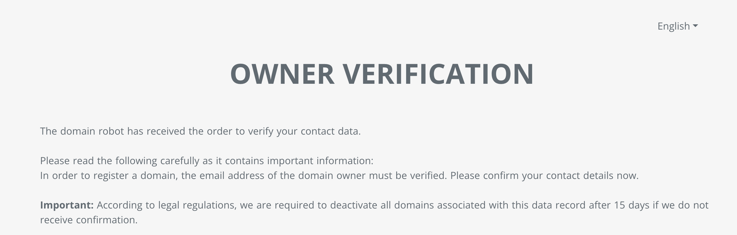 Verifizierung auf Website